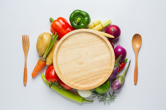 胡椒白底健康蔬菜土豆厨房蔬菜