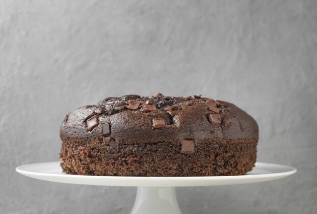 午餐美味巧克力蛋糕的组成烹饪有机食谱