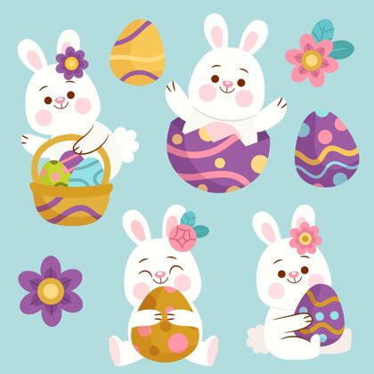 庆祝复活节兔子系列包兔子单位设计
