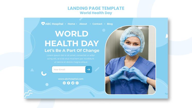 主页世界卫生日登陆页模板医疗医疗保健国际