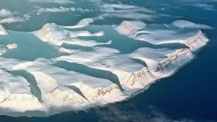 冰川冰川航空摄影海洋冰海岸