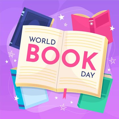 写作手绘世界图书日插图与开卷4月23日世界图书日知识分子