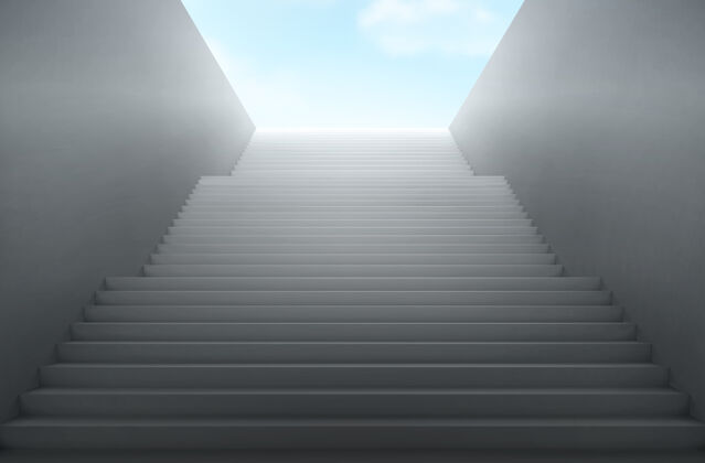 上帝楼梯通向天堂天空机遇成功
