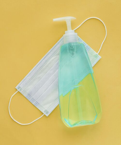 卫生带医用面膜的水醇凝胶洗手液大流行清洁
