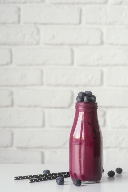 水果美味的蓝莓饮料营养蓝莓复制空间