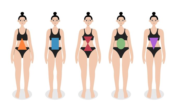 身体形状手绘的女性体型绘画多样性多样性