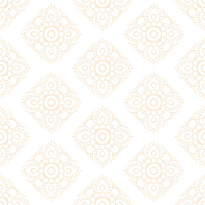 阿拉伯豪华装饰曼荼罗设计无缝图案金色装饰主题阿拉伯