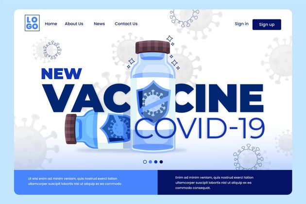 健康扁平冠状病毒疫苗网页模板说明检疫网页模板大流行