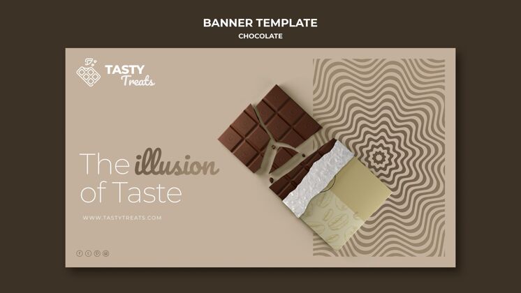 网页模板巧克力横幅模板小吃甜点美味