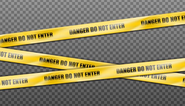 障碍危险黄色条纹带 警告标志警示带条纹线条胶带