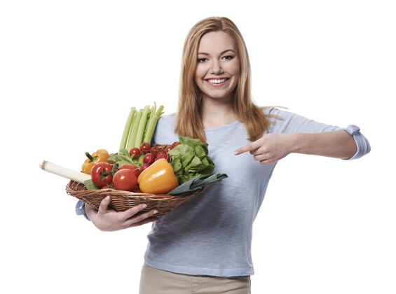 蔬菜新鲜蔬菜是健活的基础站立金发手语