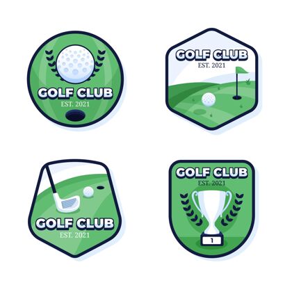 标志详细的高尔夫标志收集徽章设置包装