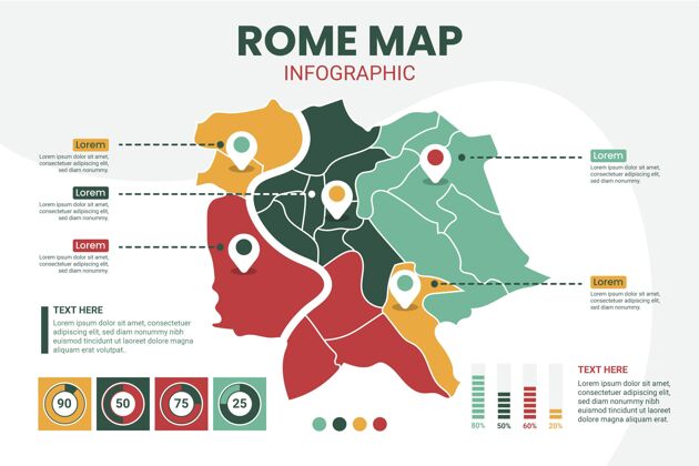 模板罗马地图信息图信息图国家图形