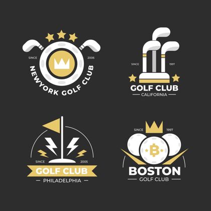 商业平面高尔夫标志系列企业设置高尔夫