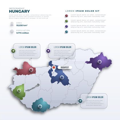 信息梯度匈牙利地图信息图形模板图形图形国家