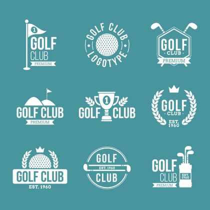 身份平面设计高尔夫标志系列收集品牌包装
