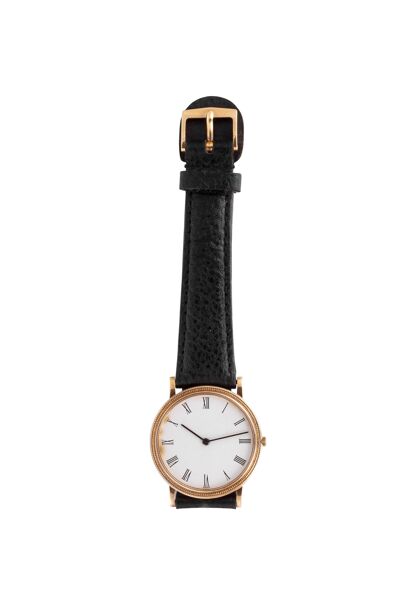 小时白色表面的时尚黑色手表收藏分钟圆圈