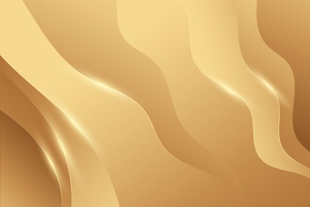 背景平滑的金色波浪壁纸Swoosh金色优雅