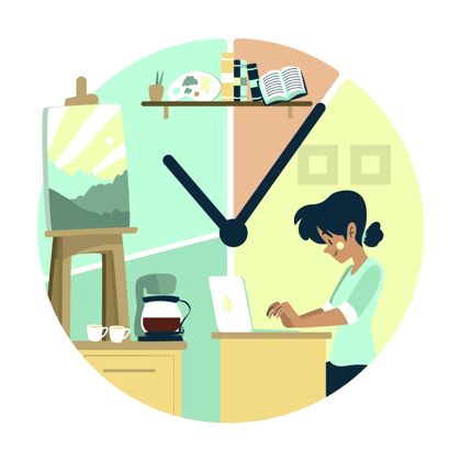开发时间管理理念工作和休闲时间组织概念时间表