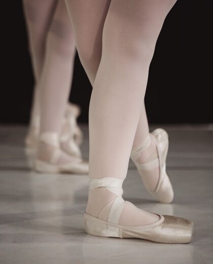 艺术穿着尖头鞋的专业芭蕾舞演员芭蕾舞演员女子紧身衣