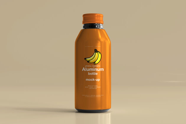 液体大型铝制饮料瓶模型品牌标签水果