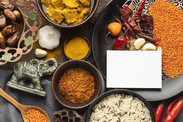 食物美味的印度食物和模型食品可口晚餐