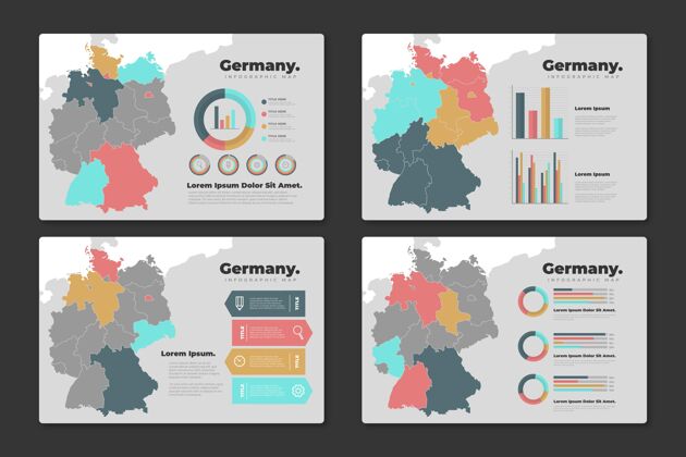 演变平面德国地图信息图增长地图德国