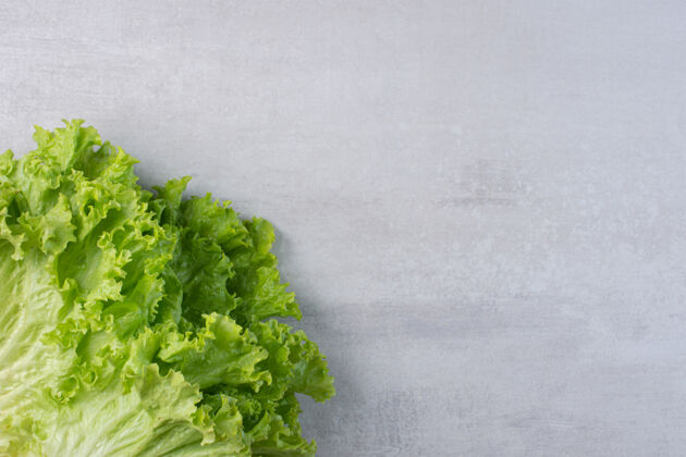 新鲜新鲜的绿色生菜大理石背景高品质的照片叶生的有机