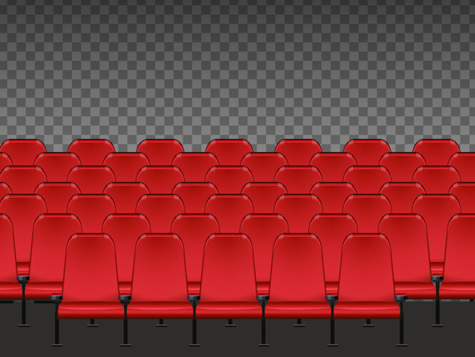 装饰电影院里的红色座位座位剧院剪辑