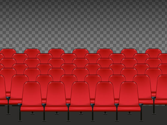 装饰电影院里的红色座位座位剧院剪辑