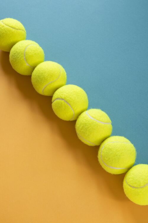 游戏一排网球的高角度娱乐运动乐趣