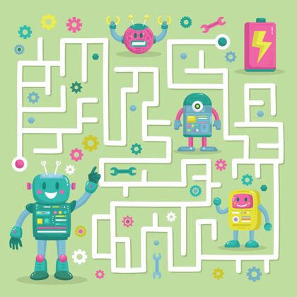 学习机器人儿童教育迷宫教育幼儿园游戏