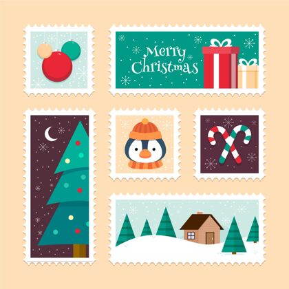 文化平面设计圣诞集邮收藏平面设计设计