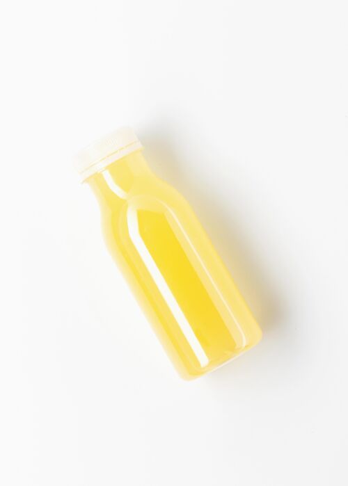 食品健康柠檬水果冰沙模型果汁混合的瓶子