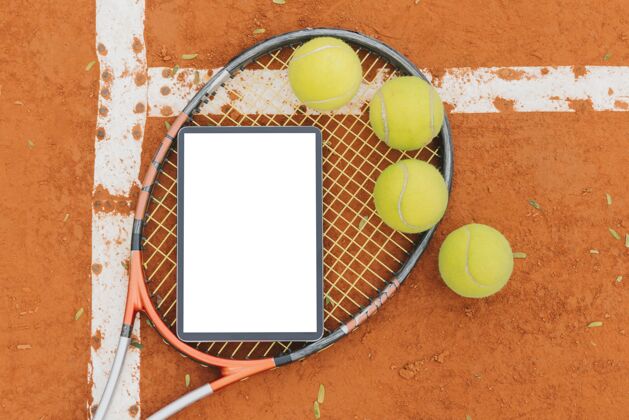 互联网网球场与手机屏幕模拟和球Up模型技术