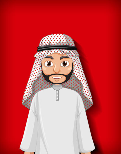 阿拉伯男人卡通人物衣服成人男人