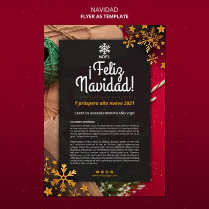 海报Feliznavidad海报模板带照片庆祝传单礼物